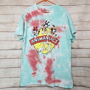 90's Looking Animaniacs Tie Dye T-Shirt Pinky & the Brain  Unisex Size M/L